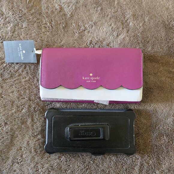 NWT Kate Spade New York Smooth Leather Gemma Crossbody / Wallet in Deep Hibiscus - Picture 16 of 16